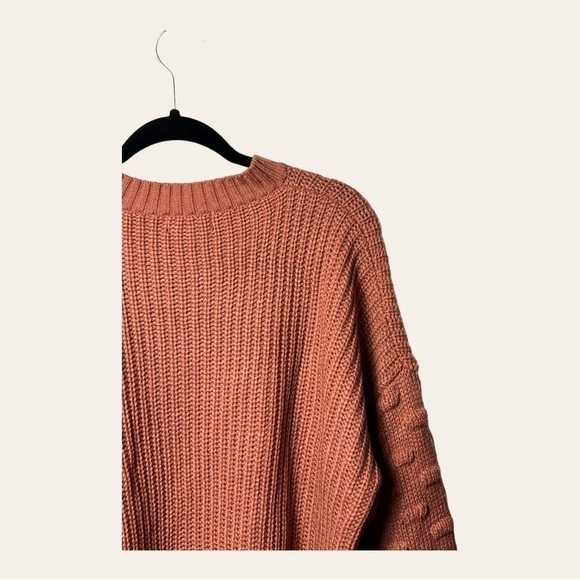 1152. ‎ KAYLA’S ARMOIRE LONG SLEEVE SWEATER SIZE MEDIUM BURNT ORANGE KNITTED - Picture 9 of 11